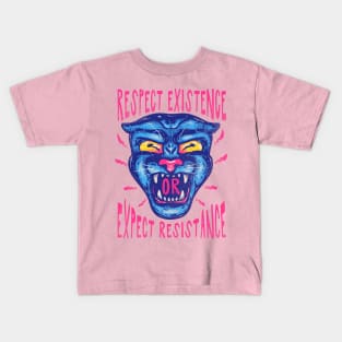 Respect Existence or Expect Resistance - Juneteenth Day Black Panther Party Slogan Quote Saying Kids T-Shirt